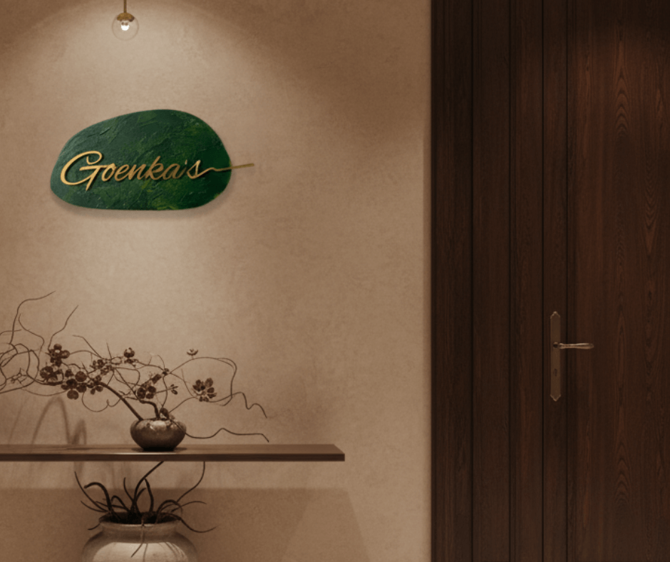 Ojani – Textured Wooden Name Plate with Gold Matte Letters