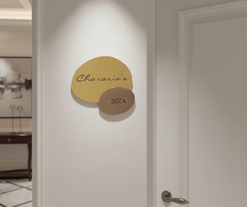 Parakram – Dual-Finish Steel Name Plate with Etched Lettering