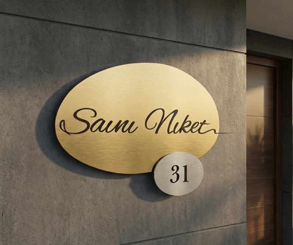 Okiki – Premium Metal Designer Nameplate