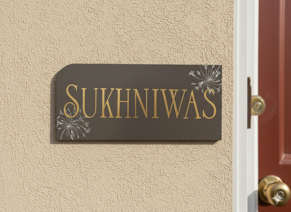Mudita – Hand-Painted Wooden Name Plate