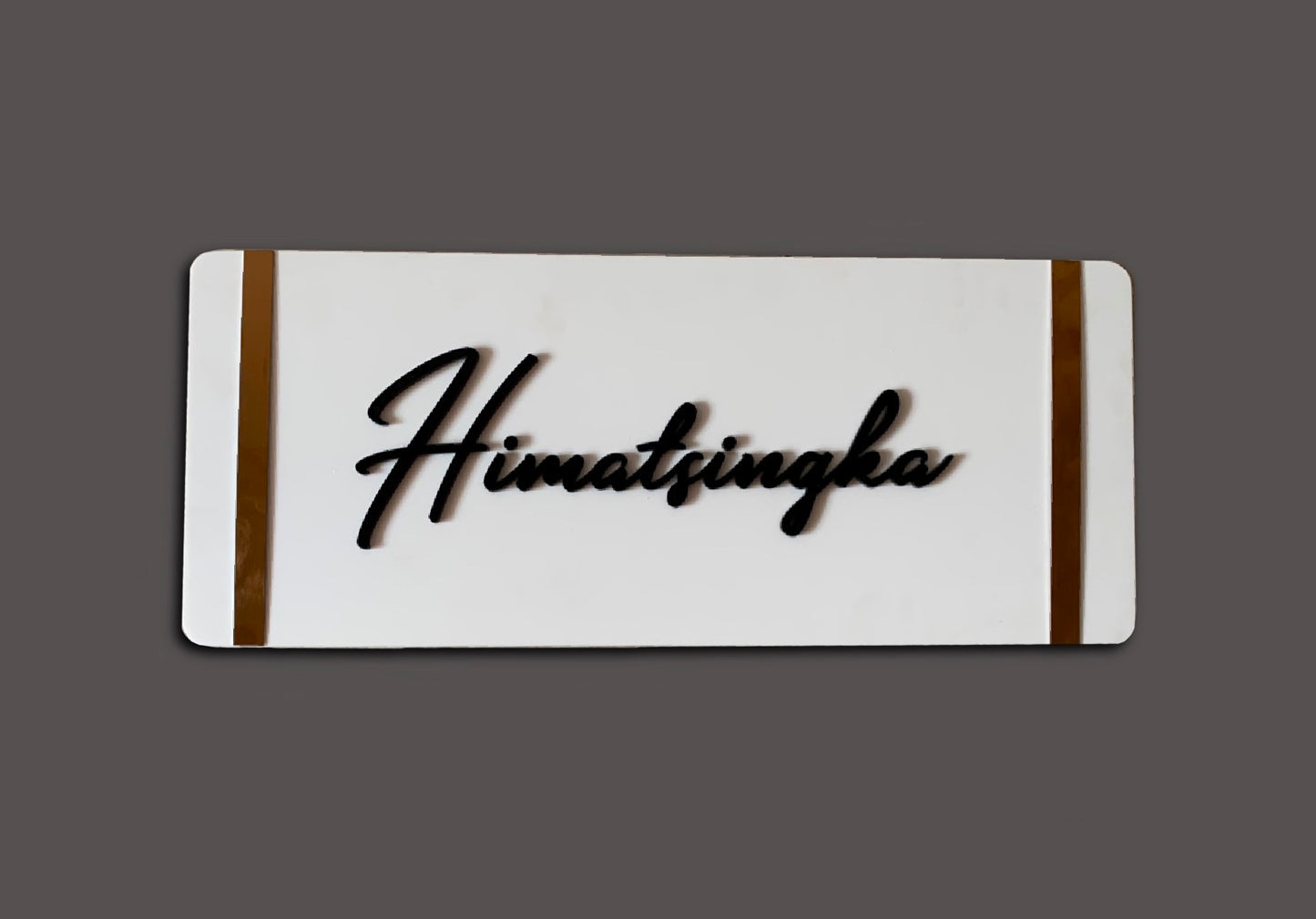 Shibui – Minimalist Name Plate in Corian