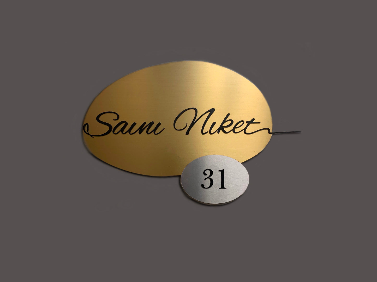 Okiki – Premium Metal Designer Nameplate