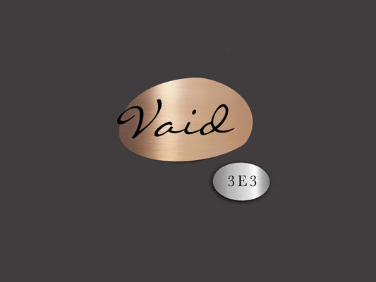 Aureus – Dual-Tone Name Plate in Gold & Powder-Coated Steel