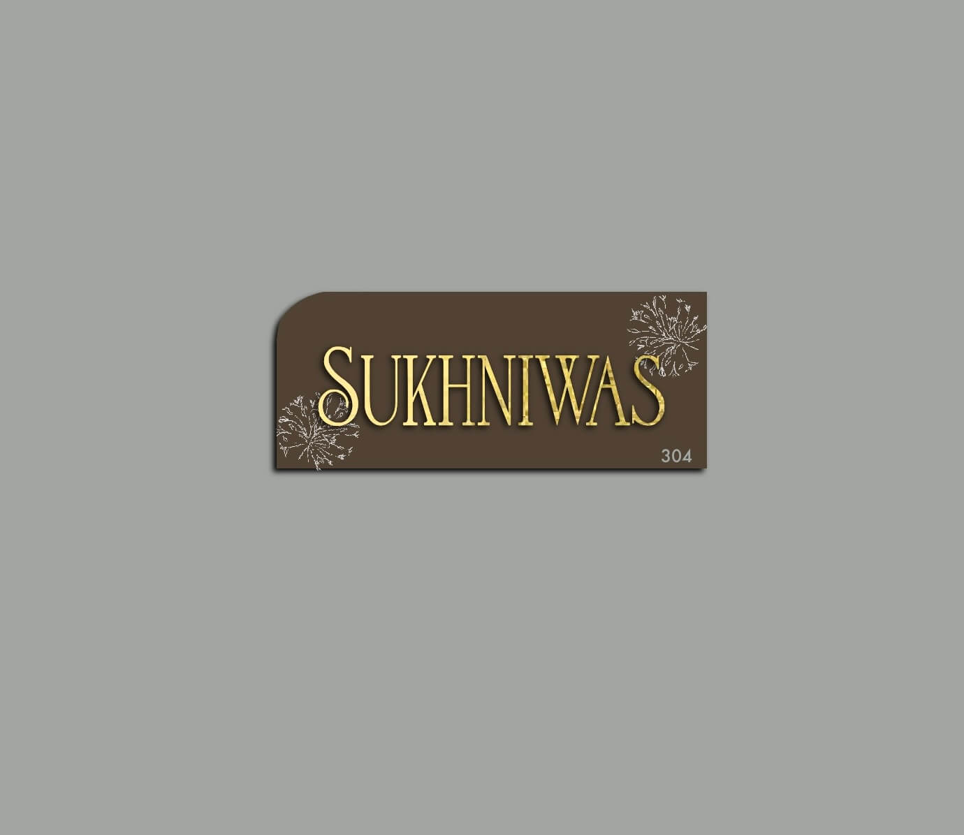 Mudita – Hand-Painted Wooden Name Plate